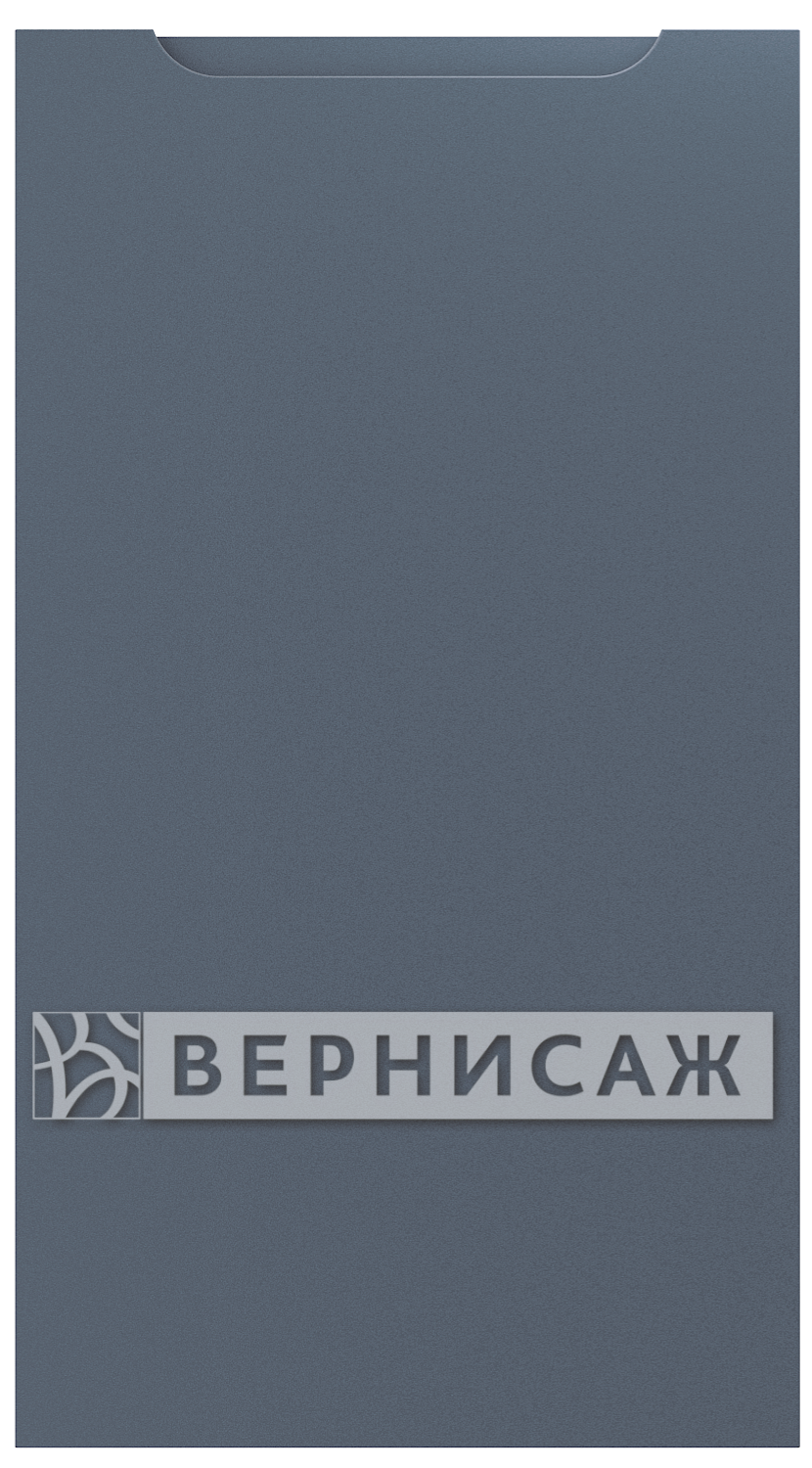 Эмалевый глянцевый фасад с интегрированной ручкой  V2 в цвете "Графит"