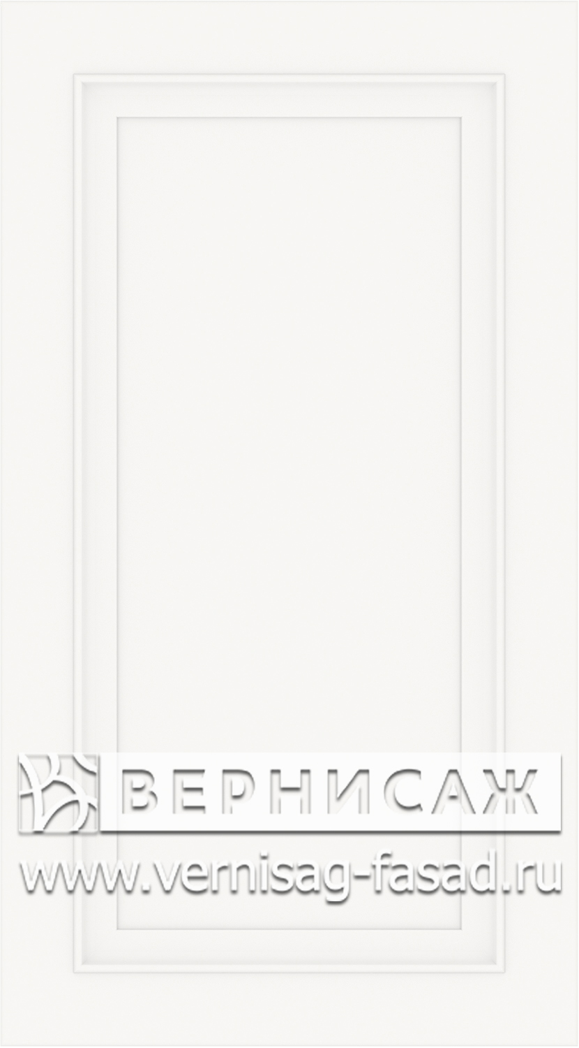 Фасады в пленке ПВХ, Фрезеровка W №1, цвет Белый софт 