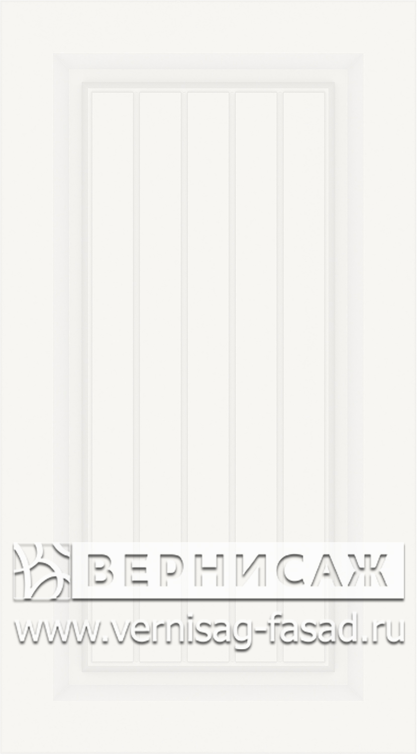 Фасады в пленке ПВХ, Фрезеровка W №6, цвет  Белый софт 