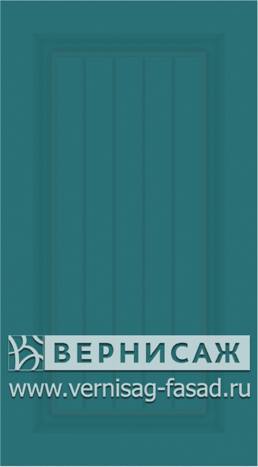 Фасады в пленке ПВХ, Фрезеровка W №6, цвет  Морская волна софт 